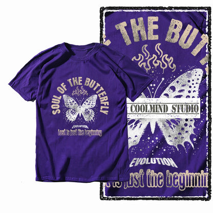 COOLMIND X0122 Free as a Butterfly Cotton Tee