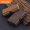 DIENQI C1910H2 Split Leather & Metal Card Holder