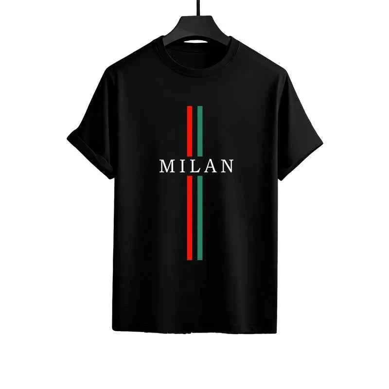 Italy Print Tracksuit for Men - T-shirt and Shorts Casual Outfit for Spring Summer Fashion