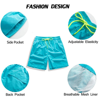 DATIFER Men's Classic Polyester Board Shorts