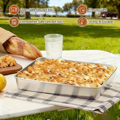 10-Piece Stainless Steel Food Storage Containers with Lids