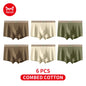 MiiOW 6Pcs Breathable Cotton Men's Underwear - Combed Cotton Antibacterial Boxer Briefs