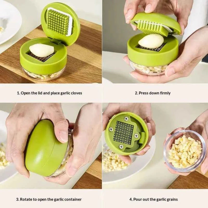 1Pc Manual Garlic Press Crusher Mincer Ginger Squeezer Kitchen Accessories Gadgets Tools Home Cooking Camping BBQ Chopper