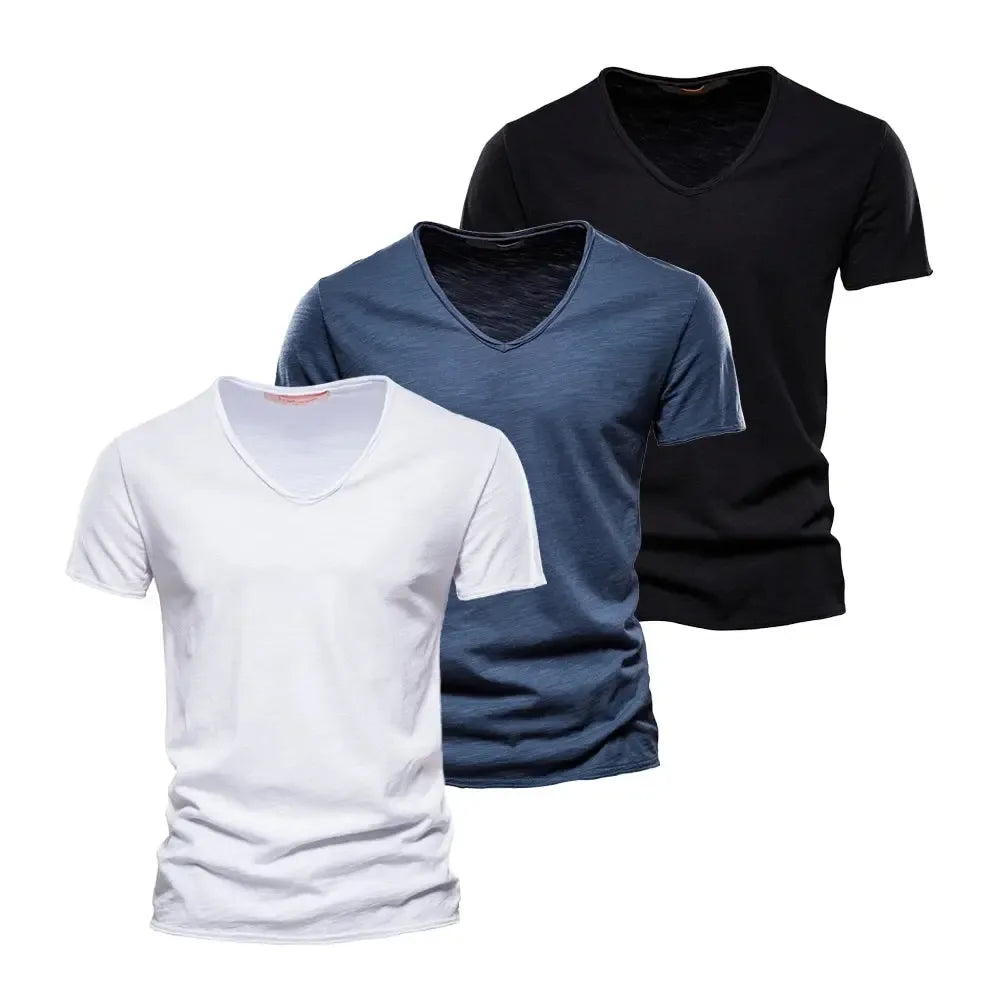 AIOPESON 3 Pack of 100% Cotton Men's T-Shirts - ShopHub