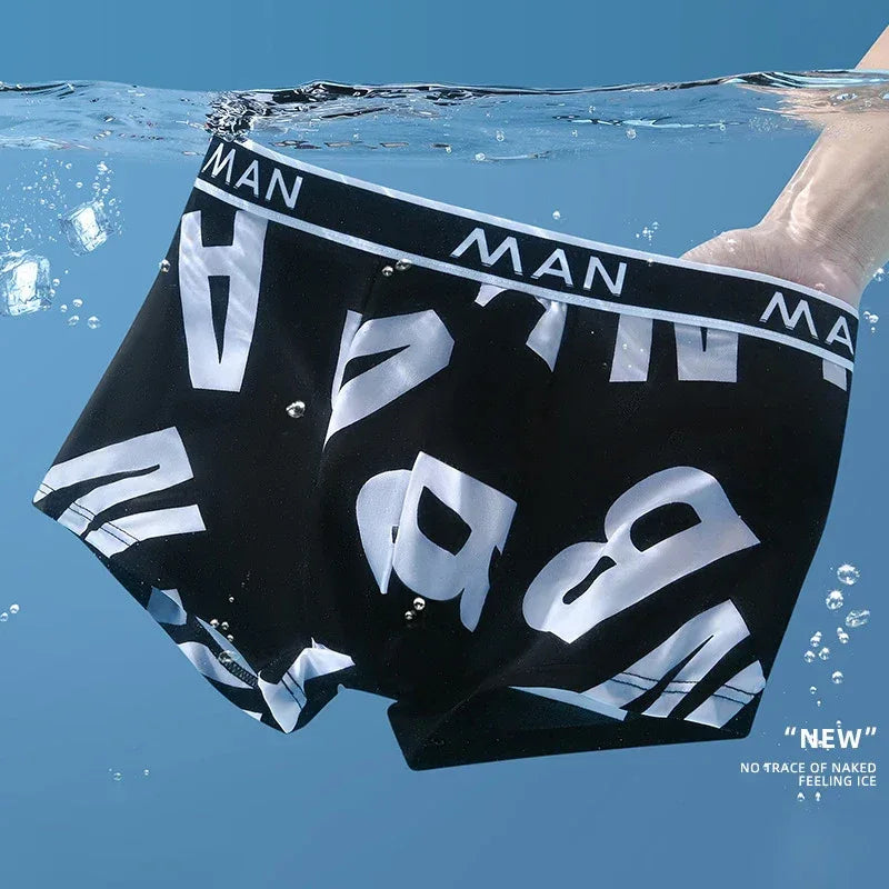 Men's 4 Pack Ice Silk Boxer Shorts - ShopHub