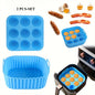 Premium Silicone Air Fryer Set - 9-Hole Cake Mold
