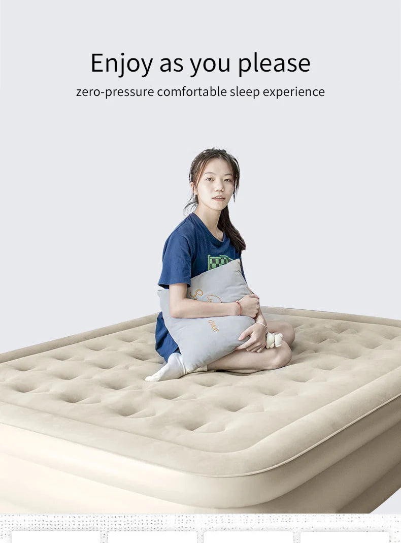 AZULBLANCO PVC Flocked Inflatable Mattress