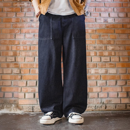 Maden Men‘s Vintage Boro Washed Denim Jeans