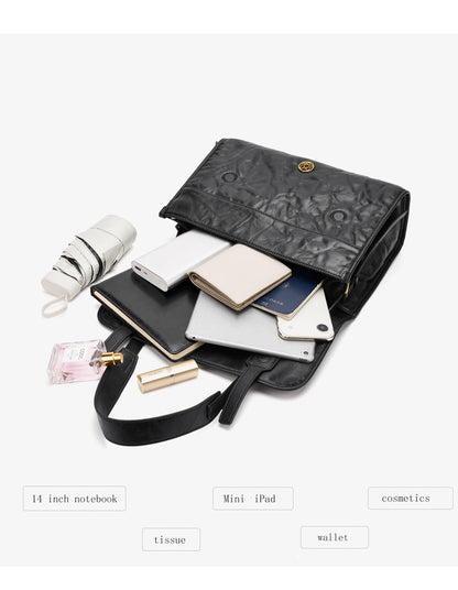 FOXER Wrinkled Genuine Leather Women's Crossbody Bag