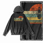 Hive Mind Bees Graphic Acid-Washed Black Hoodie