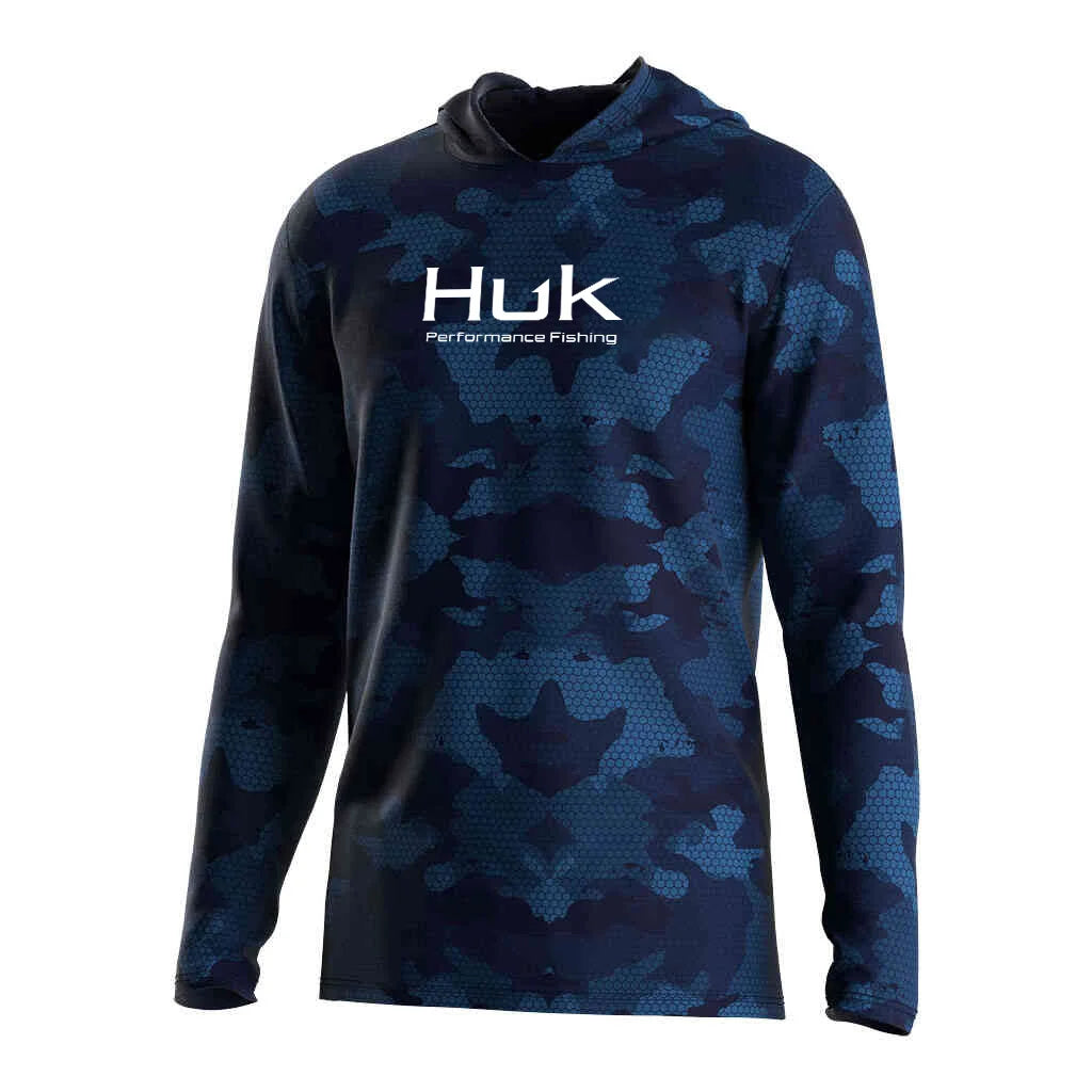 Mens Fishing Hoodie UV Protection Performance Lightweight Outdoor Stone Fish 3D Print Streetwear