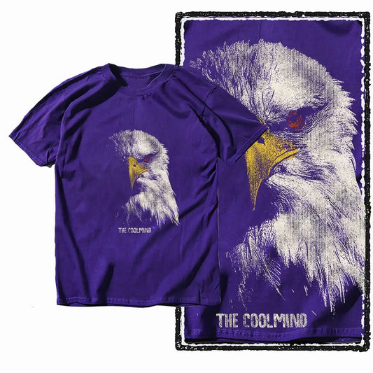 G25 Purple Cotton Streetwear COOLMIND  Graphic Men T-shirt |  Big Size Cool Vintage O-neck men's Tee Tshirt