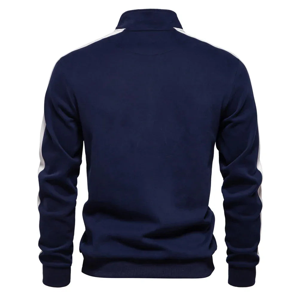 AIOPESON Men's Patchwork Quarter Zip Sweatshirts - ShopHub