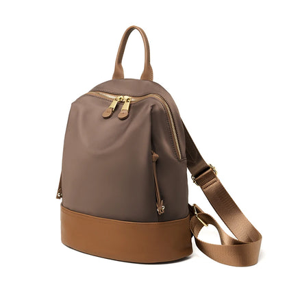New Oxford &Leather Female Aesthetic Backpack School Bags Luxury Designer for Girls Women Backpacks Travel Light Weight - SC1708