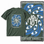 G01 Army Green Cotton Big Size 1984 Graphic Men T-shirt | Streetwear Cool Vintage O-neck Men's Tee Tshirt