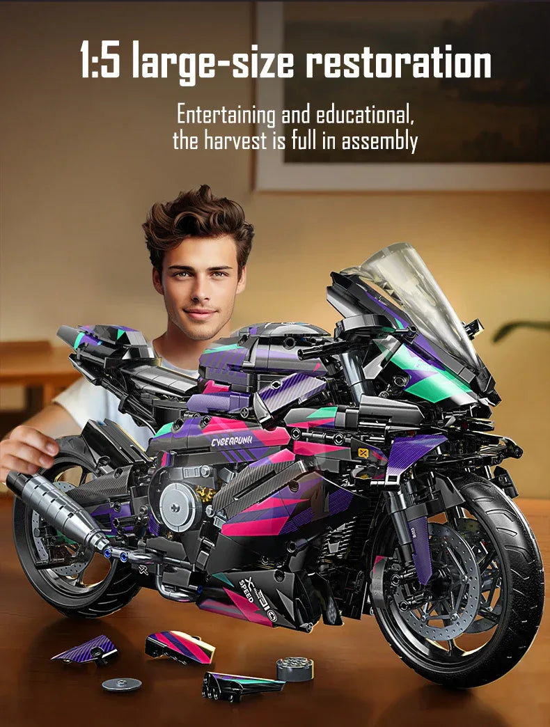 TOYLINX 2062PCS DIY Motorcycle Building Blocks Model Kit - ShopHub