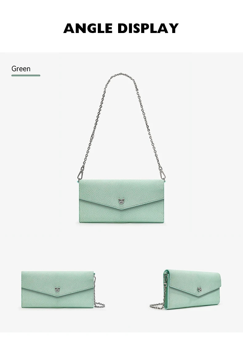 BAFELLI Genuine Leather Chain Wallet Bag