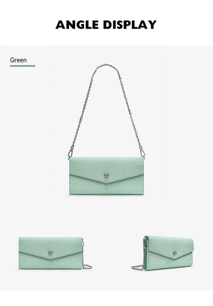 BAFELLI Genuine Leather Chain Wallet Bag