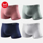 MiiOW 4Pcs Men's Breathable Cotton Underwear with Graphene Antibacterial Technology - Comfortable U Convex Bag Crotch Boxers