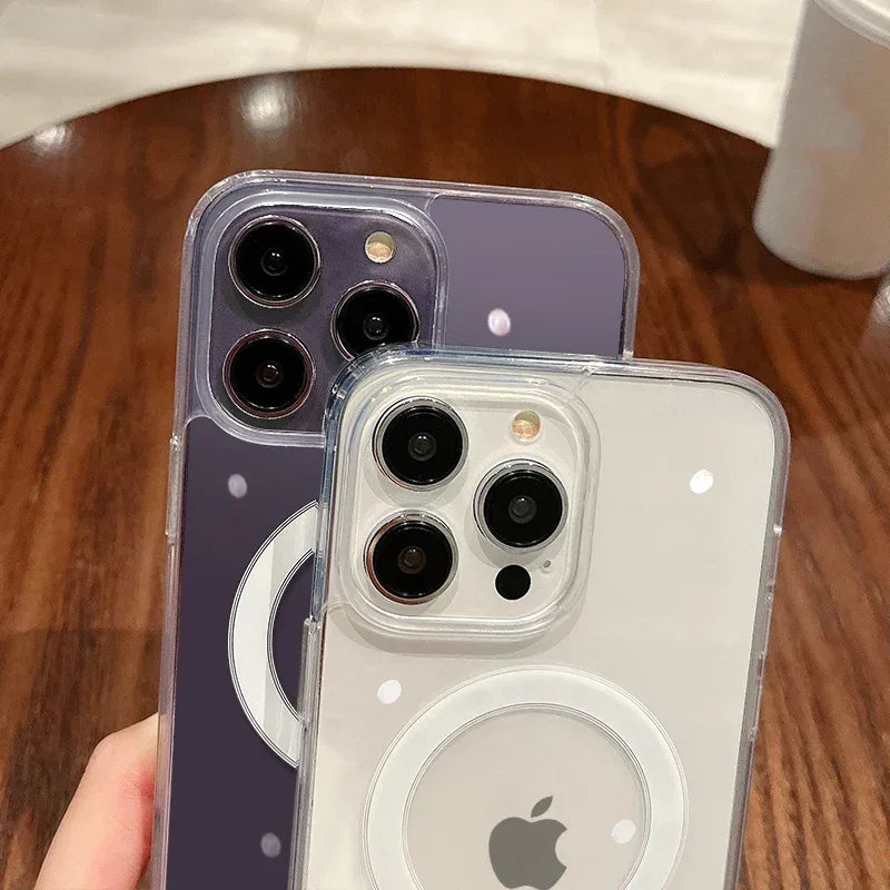 QIXTWO Magesafe Magnetic Transparent Wireless Charge Case - ShopHub