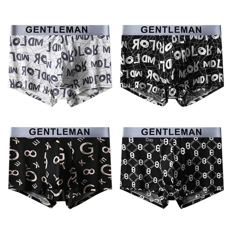 Men's Ice Silk Boxer Shorts - ShopHub