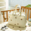 Embroidered Multi-Functional Diaper Bag