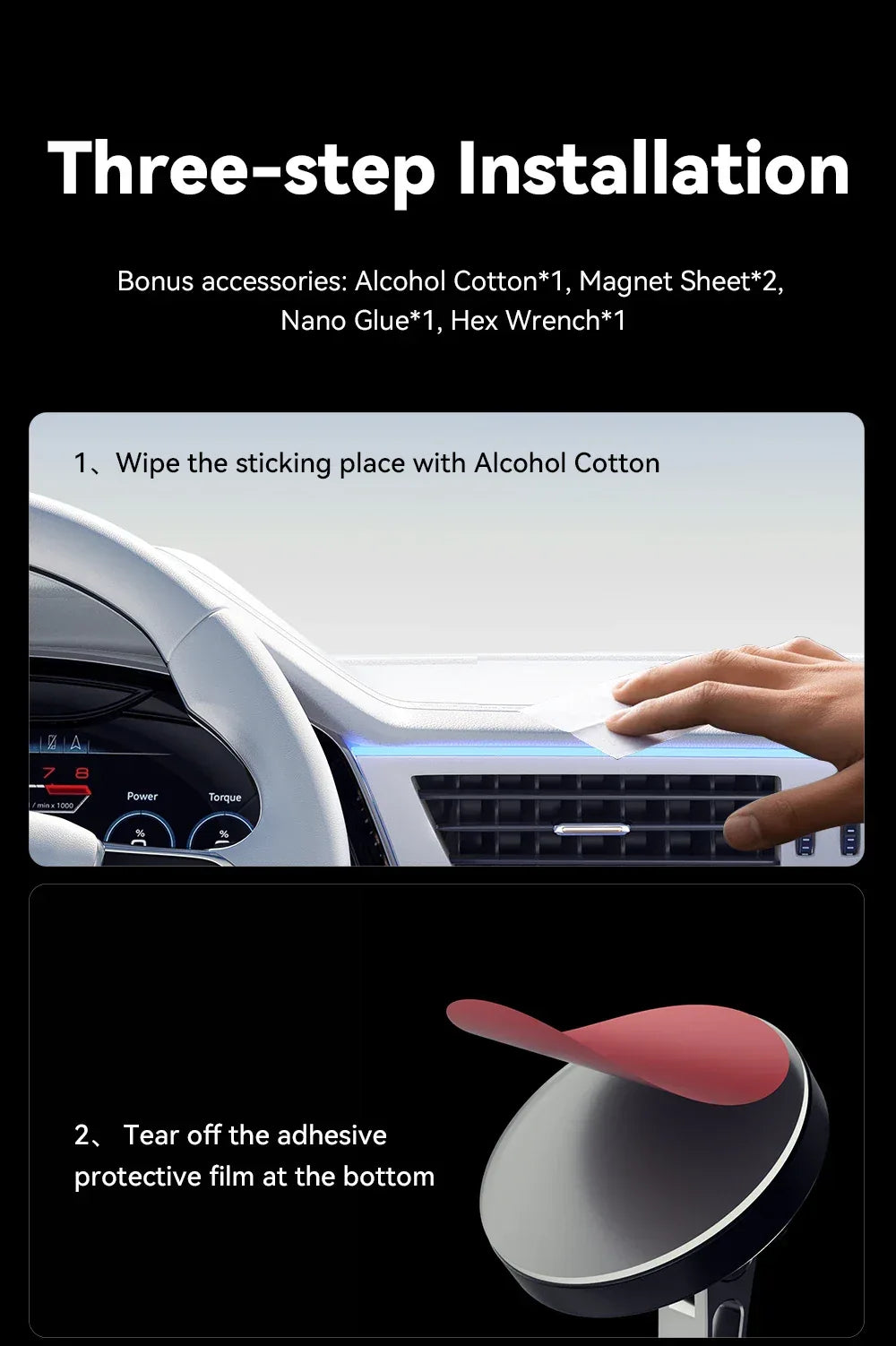 Essager Magnetic Wireless Charger Car Phone Holder - ShopHub