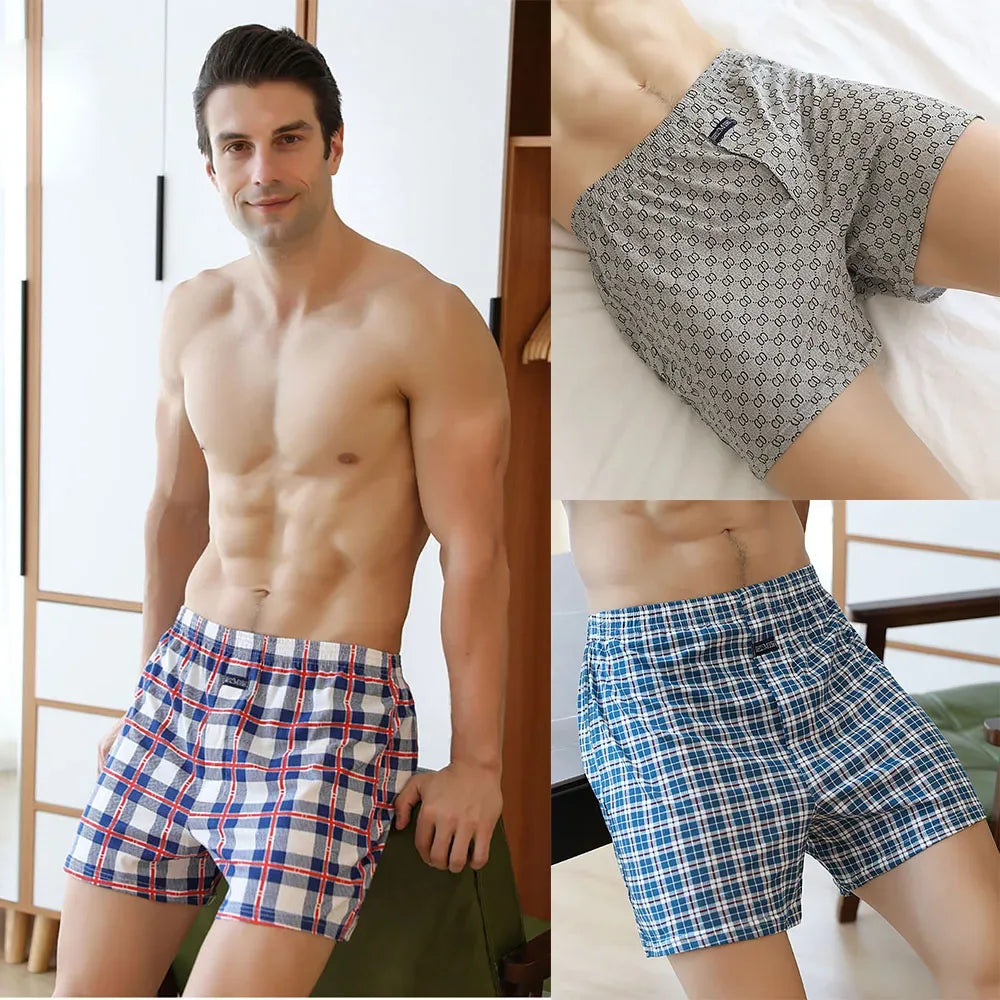 Men's 3 Pack 100% Cotton Pajama Shorts - ShopHub