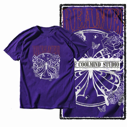 COOLMIND X0114 Winged Whimsy Butterfly Cotton Tee