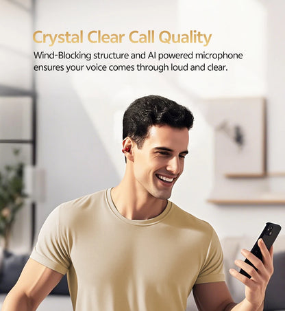 QCY Crossky C30S Wireless Earphones - Hi-Res LDAC Open Ear Clip-On Bluetooth 6.0 Sports Headphones with 40H Battery Life