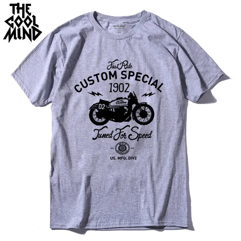 COOLMIND MO0311 Motor Graphic Cotton Tee