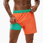 Men's ShopHub NZ beach boardshorts with embroidered logo, long lining, elastic waist, suitable for swimming, gym, and boating.