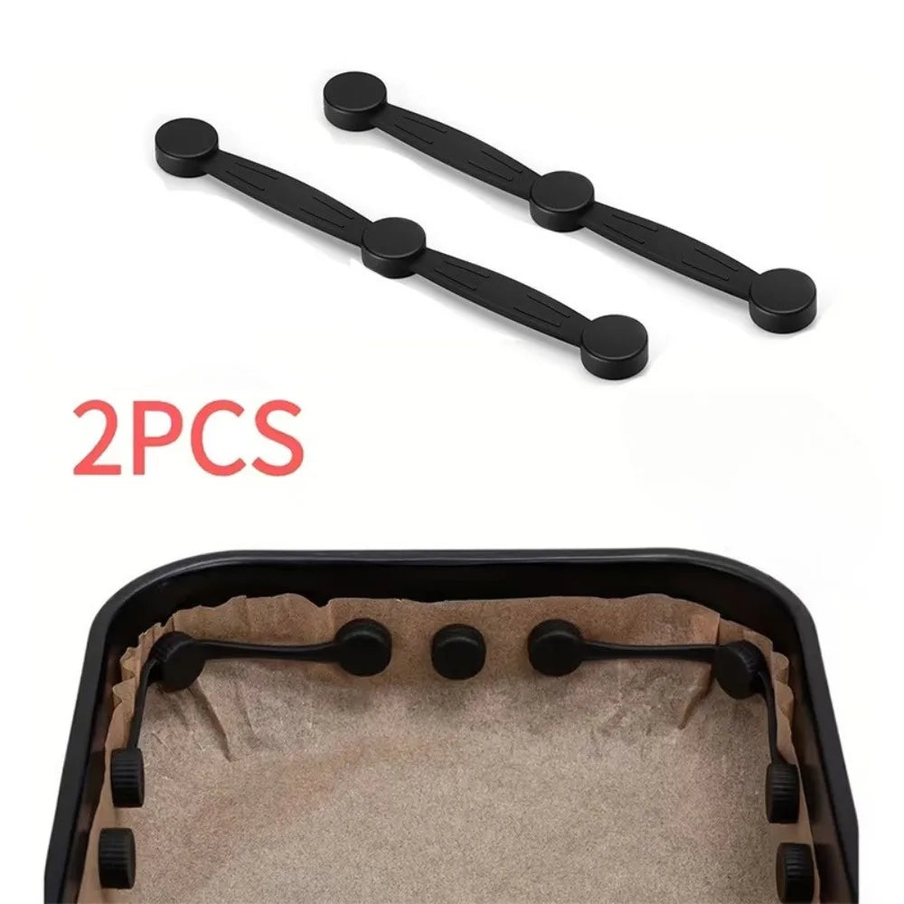 2Pcs Silicone Air Fryer Liner Clips - Heat Resistant Kitchen Accessories