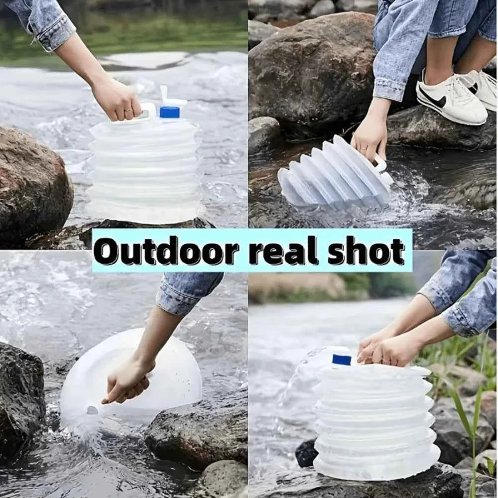 Portable Foldable Water Bag 5/10/15L, Kitchen Tools & Accessories, Collapsible Outdoor Container for Camping, Hiking, Picnic