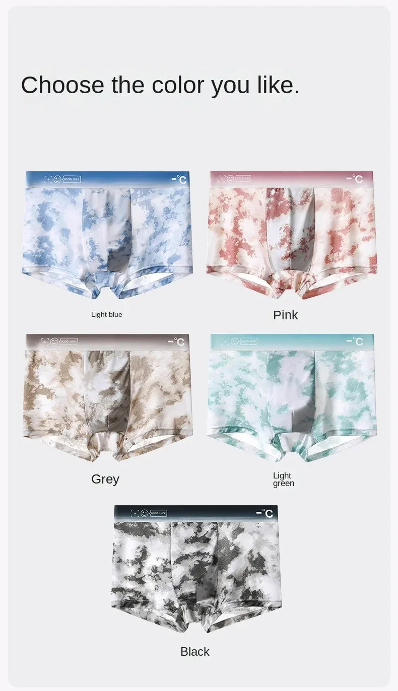 4 Pack Men's Ice Silk Boxer Shorts - ShopHub