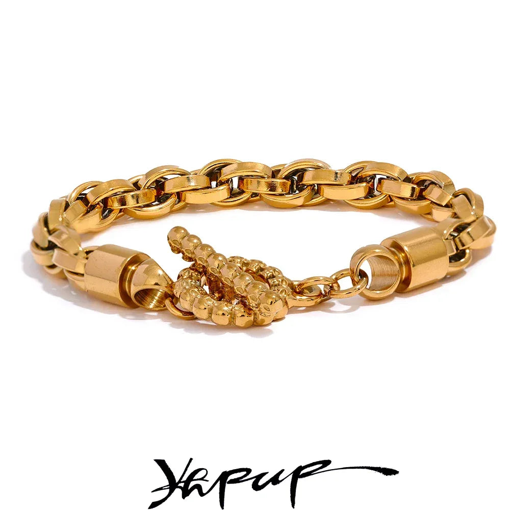 Stainless Steel Thicker Link Chain Bracelet - ShopHub