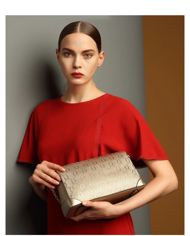 FOXER 2026 Spring Summer Women's Crossbody Bag Split Leather Fashion Chain Shoulder Bag Luxury Commuter Lady Cellphone Purse