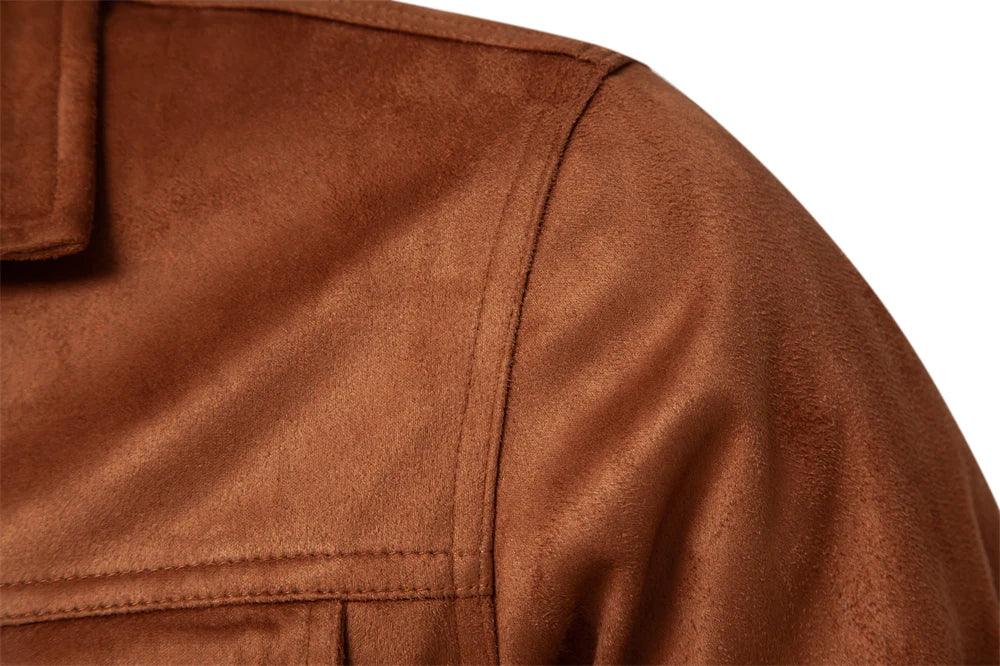 AIOPESON Autumn Winter Suede Leather Jackets - ShopHub