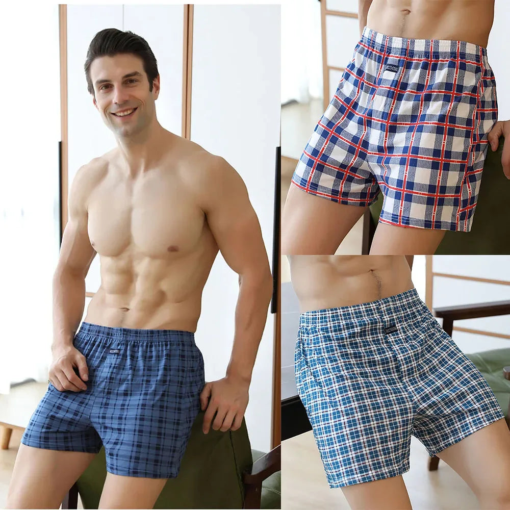 Men's 3 Pack 100% Cotton Pajama Shorts - ShopHub