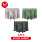 MiiOW Modal Men Underwear - 3Pcs Silky Skin-friendly Breathable Antibacterial Boxers