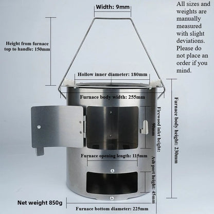 Portable Outdoor Fire Pit Stove