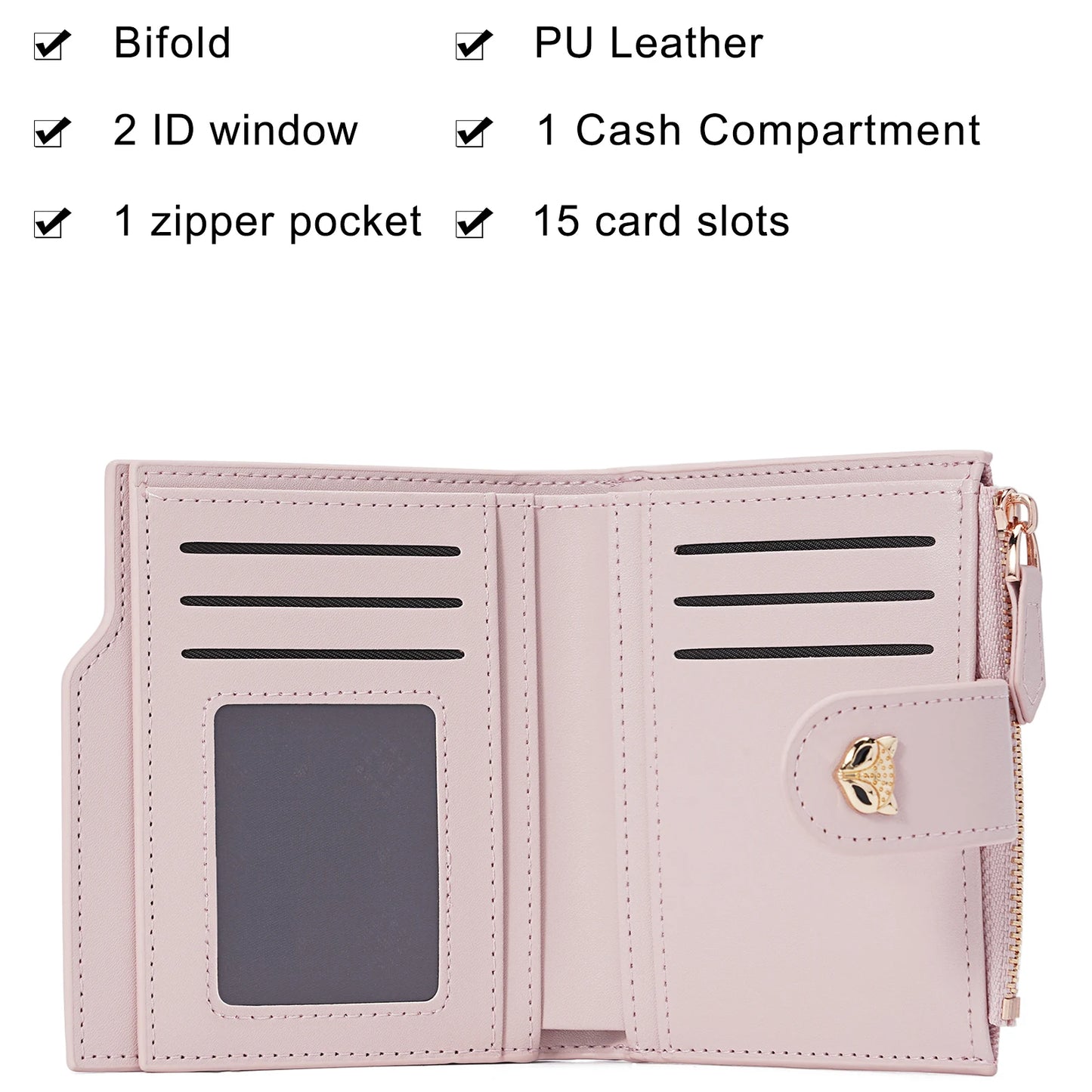 FOXER Women's Soft PU Leather Coin Wallet