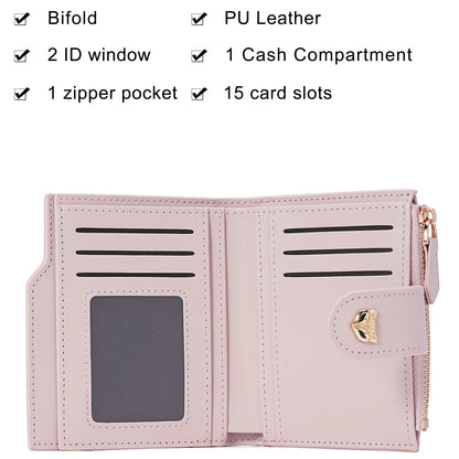 FOXER Women's Soft PU Leather Coin Wallet