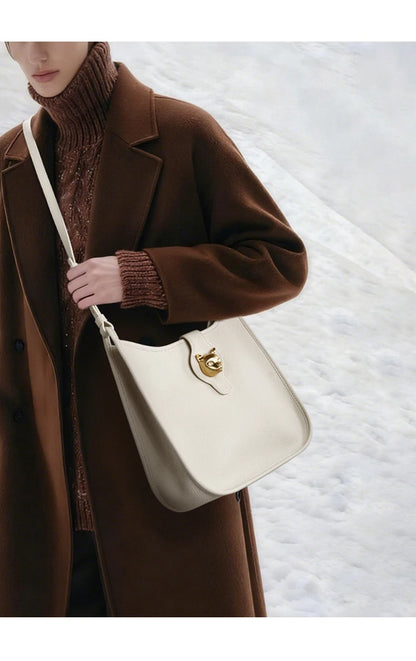 BAFELLI Natural Cattle Leather Bucket Bag