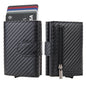 Rfid Genuine Leather Men Wallets Fashion Card Holder Trifold Wallet Money Bags Smart Slim Thin Coin Pocket Wallet Purse