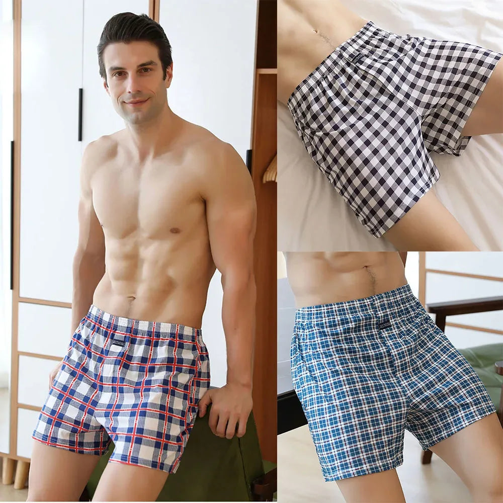 Men's 3 Pack 100% Cotton Pajama Shorts - ShopHub