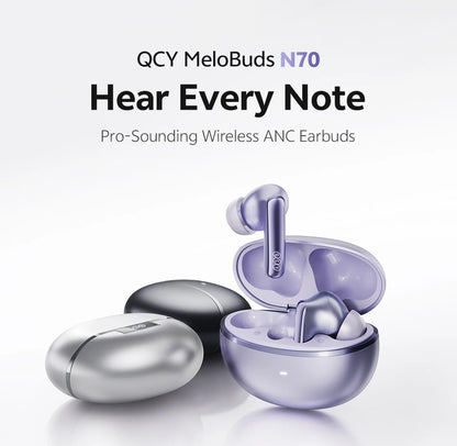 QCY HT18 Wireless Earbuds Bluetooth 6.0 with Hi-Res LDAC, Adaptive ANC, Dual-Driver Design, and In-Ear Detection - ShopHub