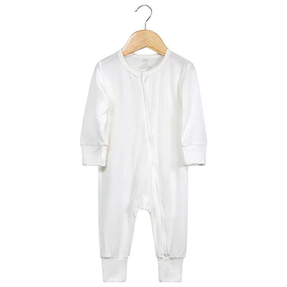 Kids Tales Quiet Days Bamboo-Blend Zip Baby Romper