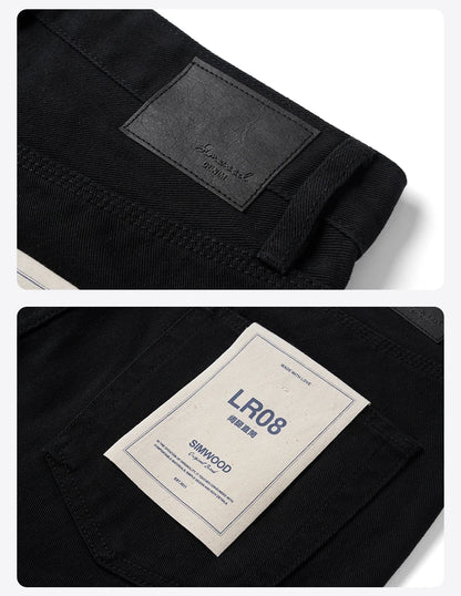 SIMWOOD 2026 Spring New Loose Relax 11.3oz Washed Vintage Jeans Men Plus Size Denim Trousers