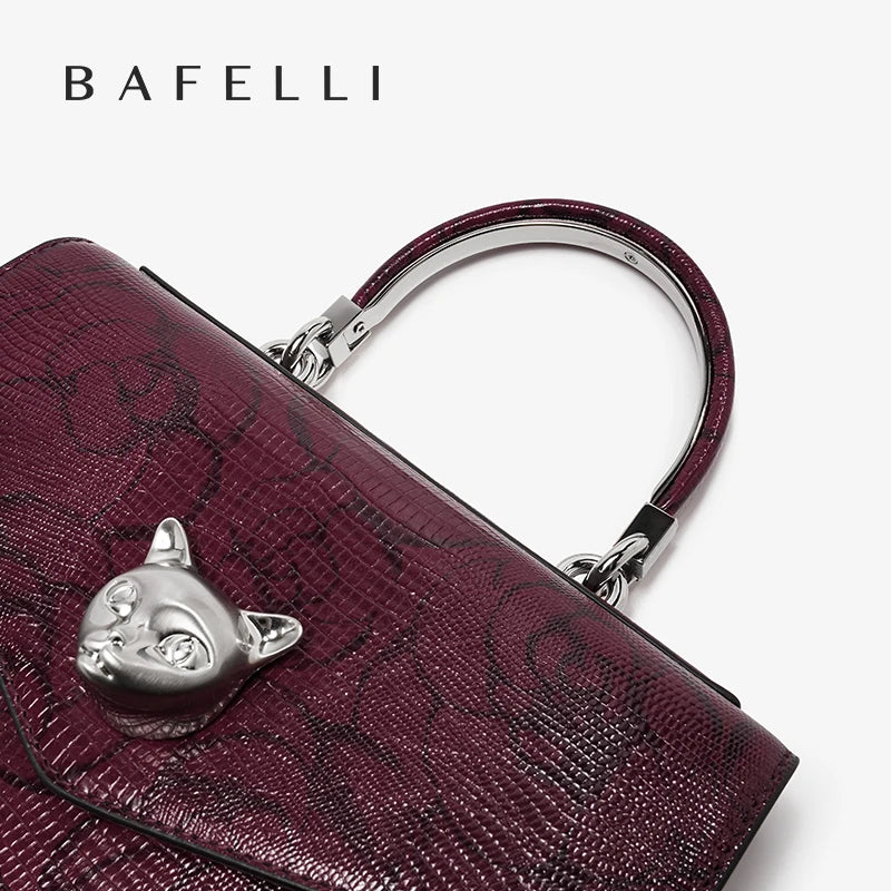 BAFELLI Floral Leather Business Doctor Bag in Pine Forest